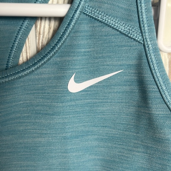 Nike Womens Sports Bra Training Size Medium Blue Dri Fit - Picture 2 of 5